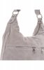 Kožené kabelka univerzální Genuine Leather světle šedá 8309